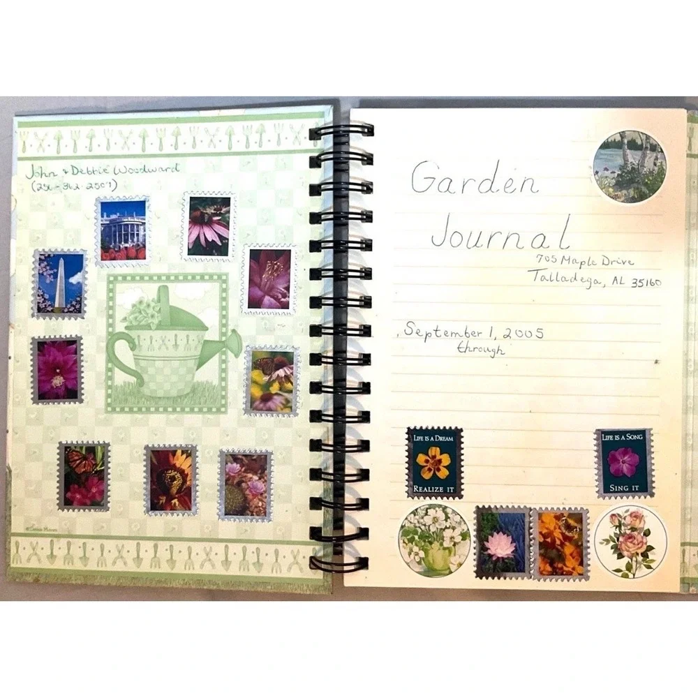Vintage Debbie Mumm Completed Garden Journal Diary Log